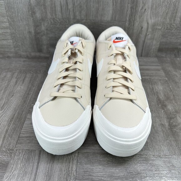 Nike Court Legacy Lift Women 9.5 Beige DM7590-200 Leather Lifestyle Shoes - Picture 4 of 8